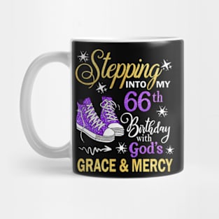 Stepping Into My 66th Birthday With God's Grace & Mercy Bday Mug